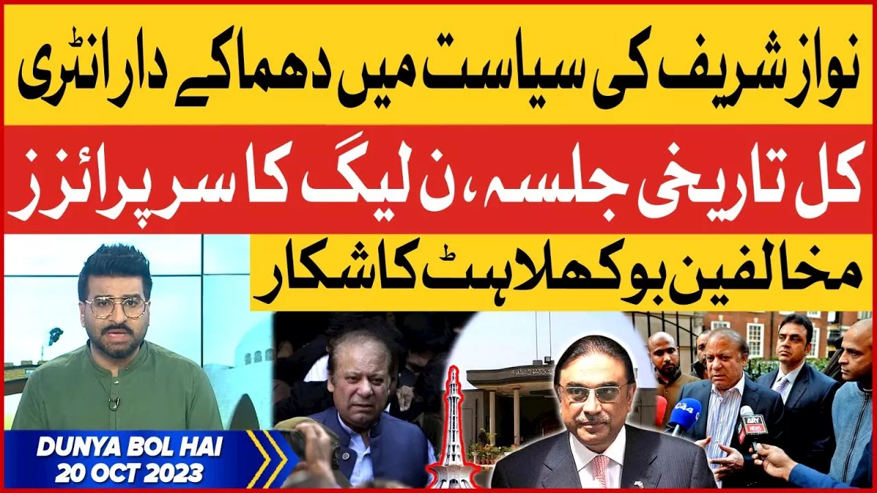 Nawaz Sharif Return To Pakistan | Dunya BOL Hai | 20 Oct 2023 | Fahim Khan