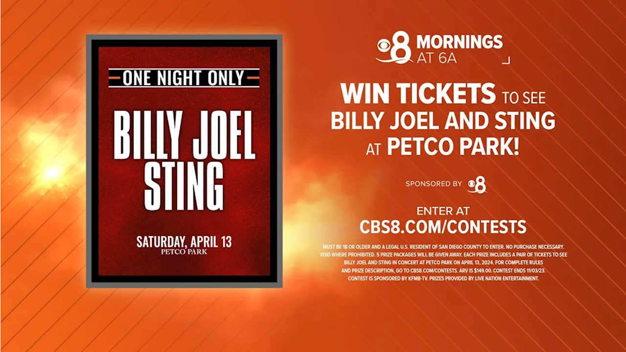 CBS 8 Mornings celebrates Billy Joel and Sting - In concert at Petco Park!