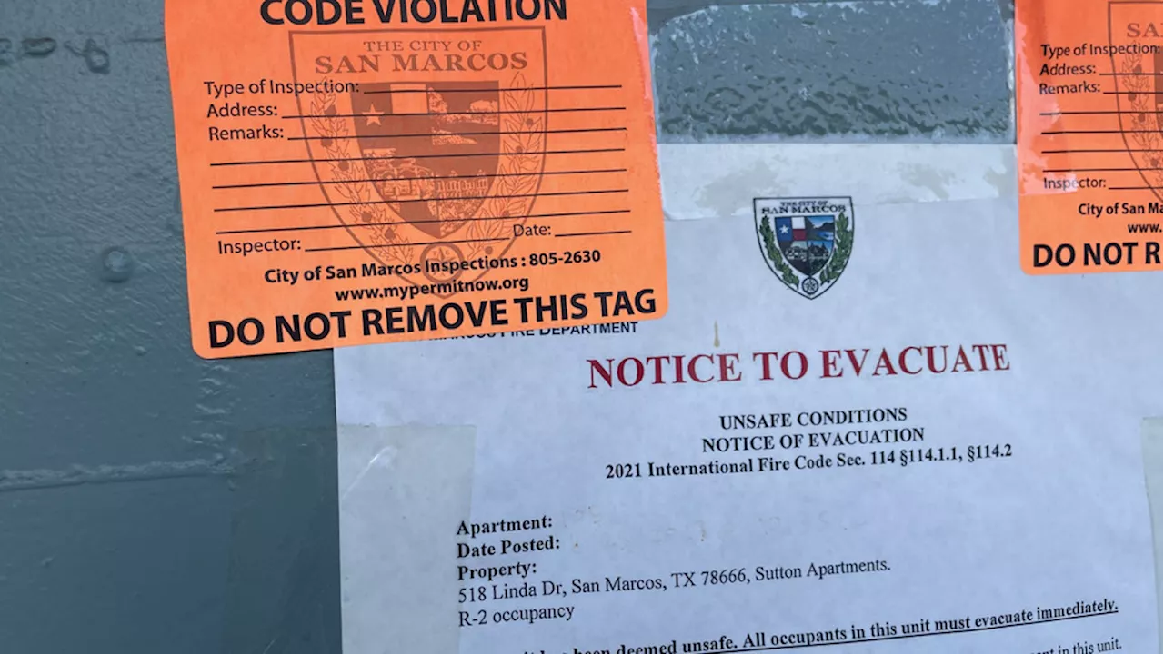 San Marcos officials grapple with code violations at troubled Sutton Apartment complex