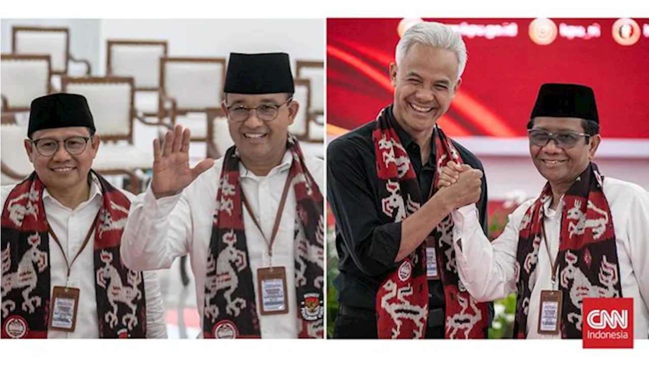 Data Elektabilitas Head to Head Ganjar-Mahfud Vs Anies-Cak Imin