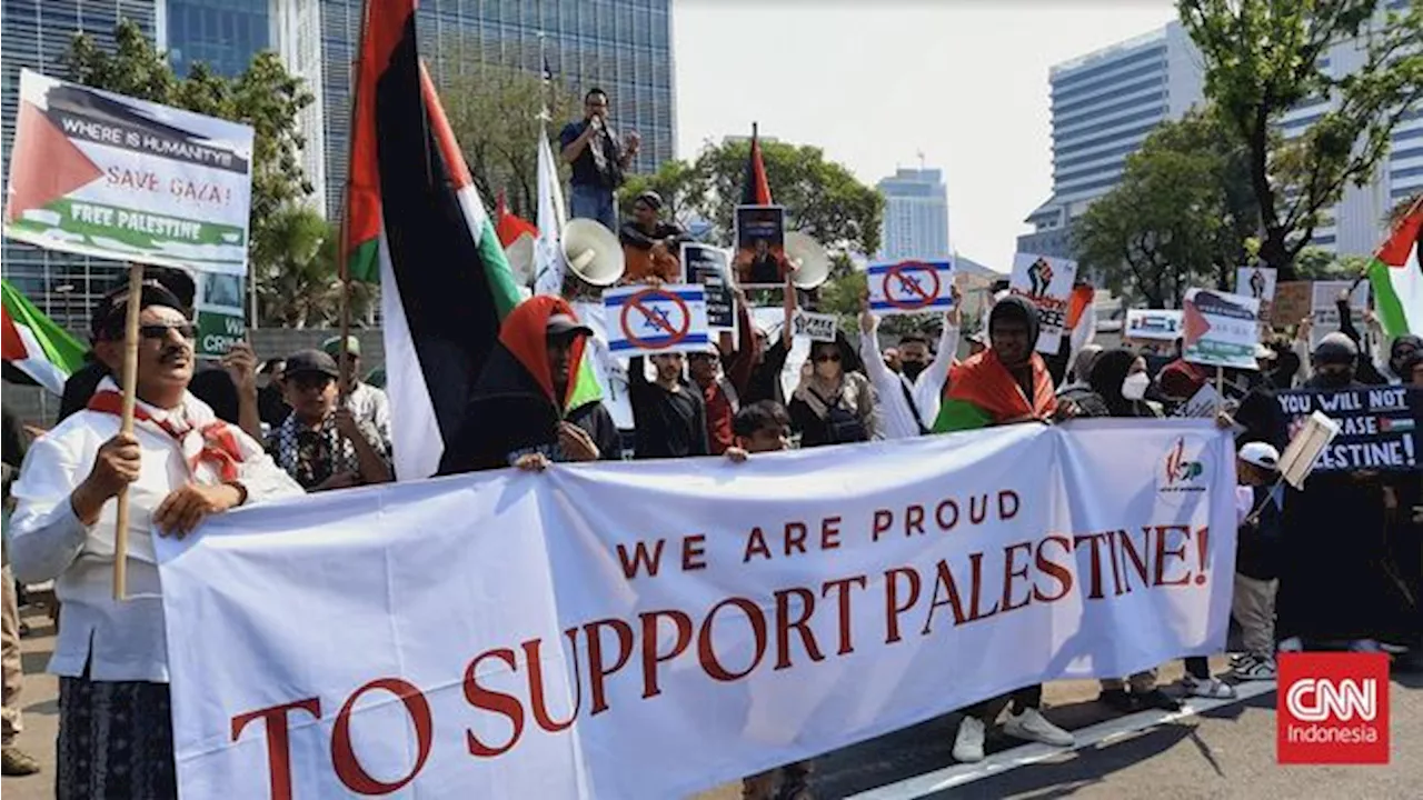 Massa Aksi Bela Palestina Kepung Kedubes AS, Kutuk Tindakan Israel