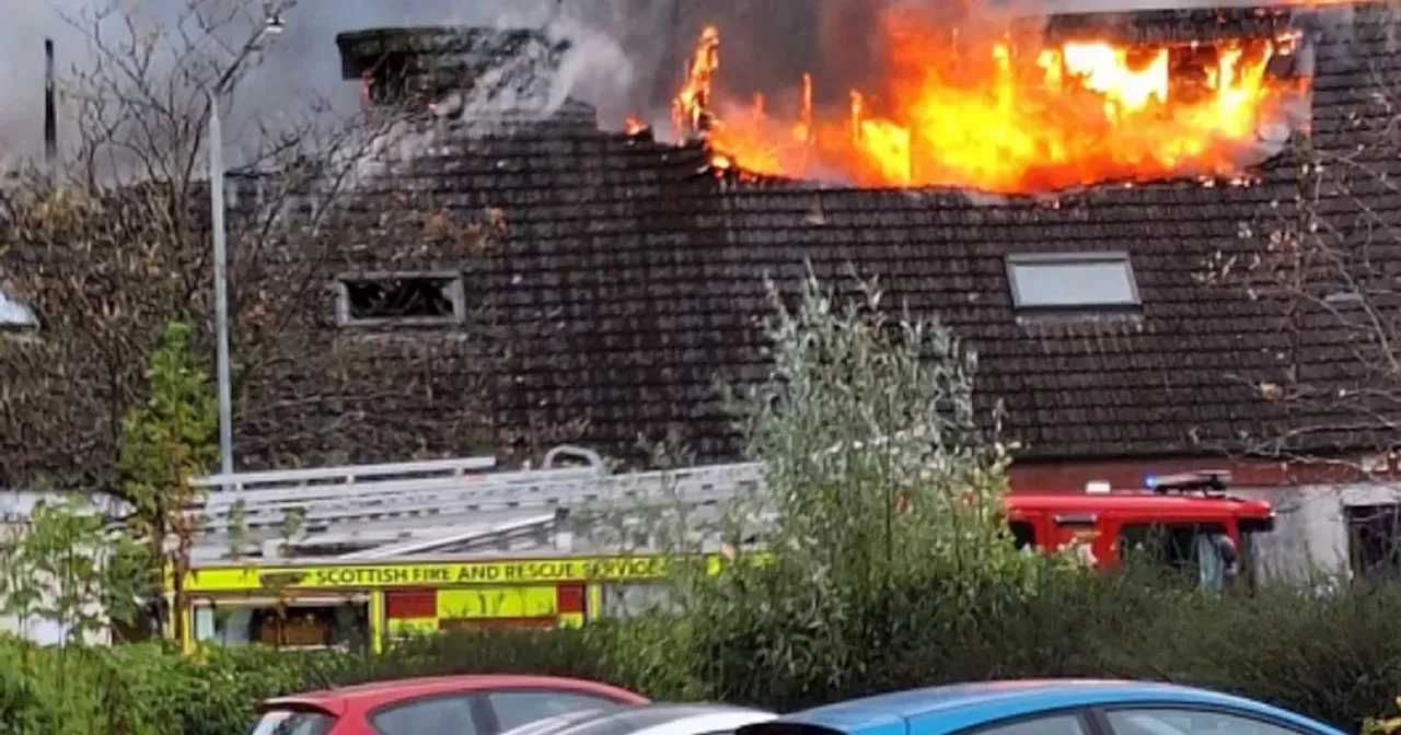 Six East Kilbride homes devastated by fire as firefighters battle huge inferno