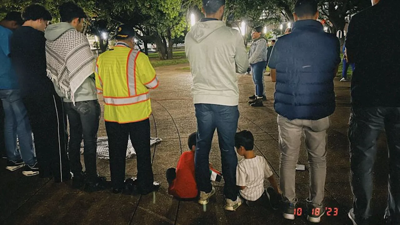 Vigil at Dallas City Hall mourns deaths of 1,500 Palestinian children, draws hundreds