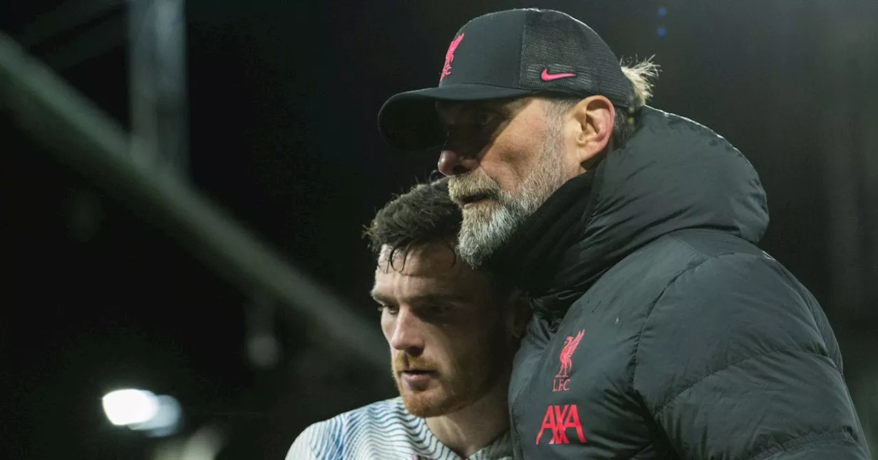 Jurgen Klopp shares Andy Robertson injury concern as Liverpool recovery begins