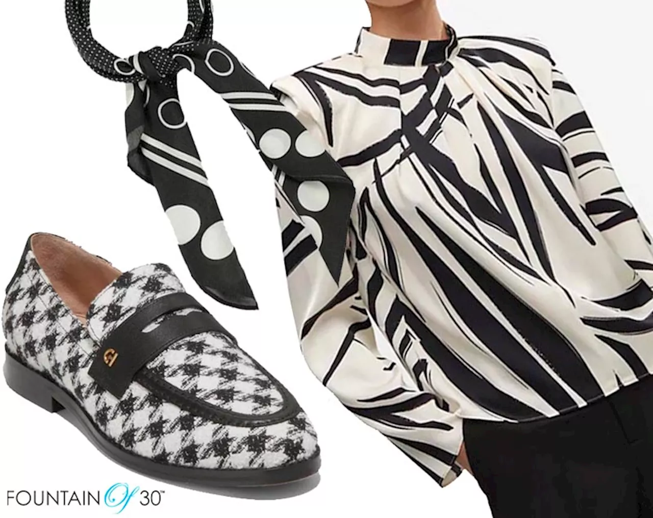 How to Wear The Bold Black and White Trend for Women Over 50