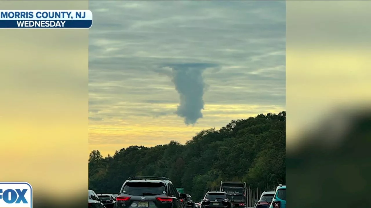 Unusual, vertical clouds seen over New Jersey, New York