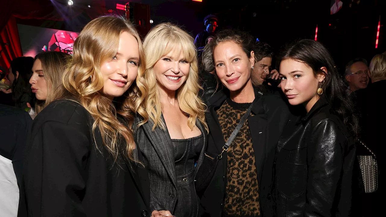 Rolling Stones fans Christie Brinkley and Christy Turlington hit concert with look-alike daughters