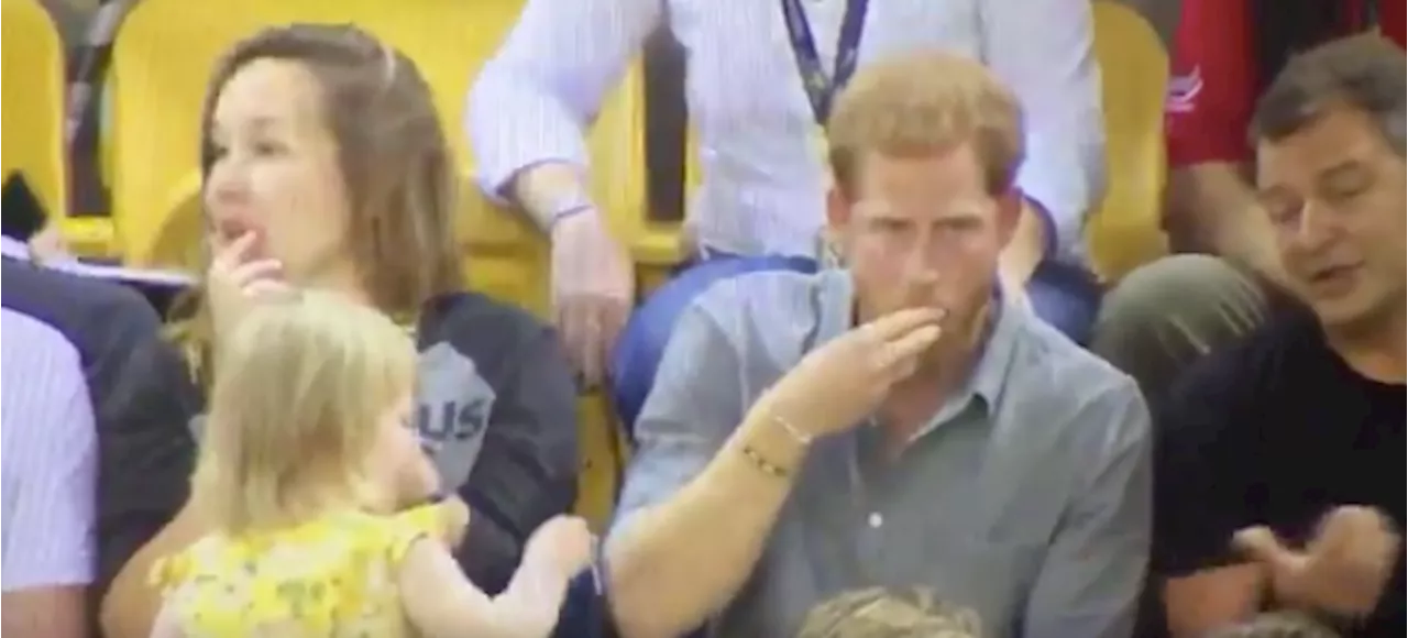 Prince Harry acts like a total champ when a toddler steals his popcorn