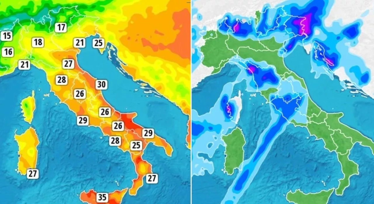 Meteo, caldo africano con temporali e venti fino a burrasca: il ciclone Medusa spacca l'Italia. A Roma allerta