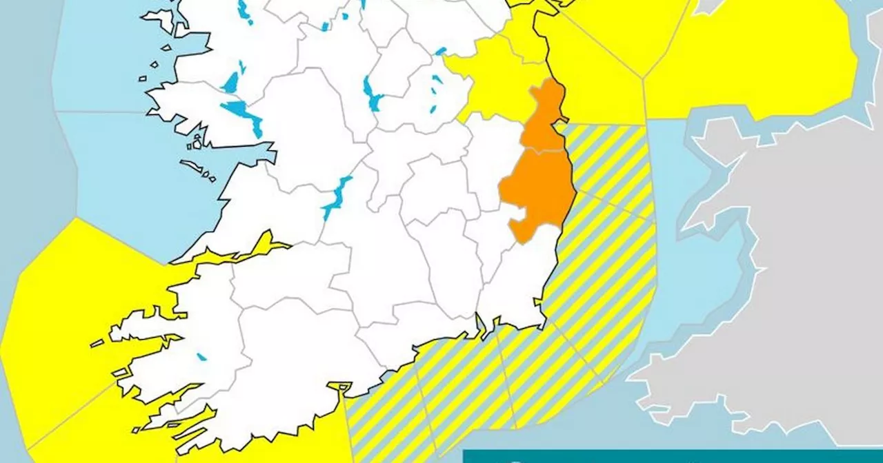 Met Éireann upgrades weather warning to Orange for Dublin and Wicklow