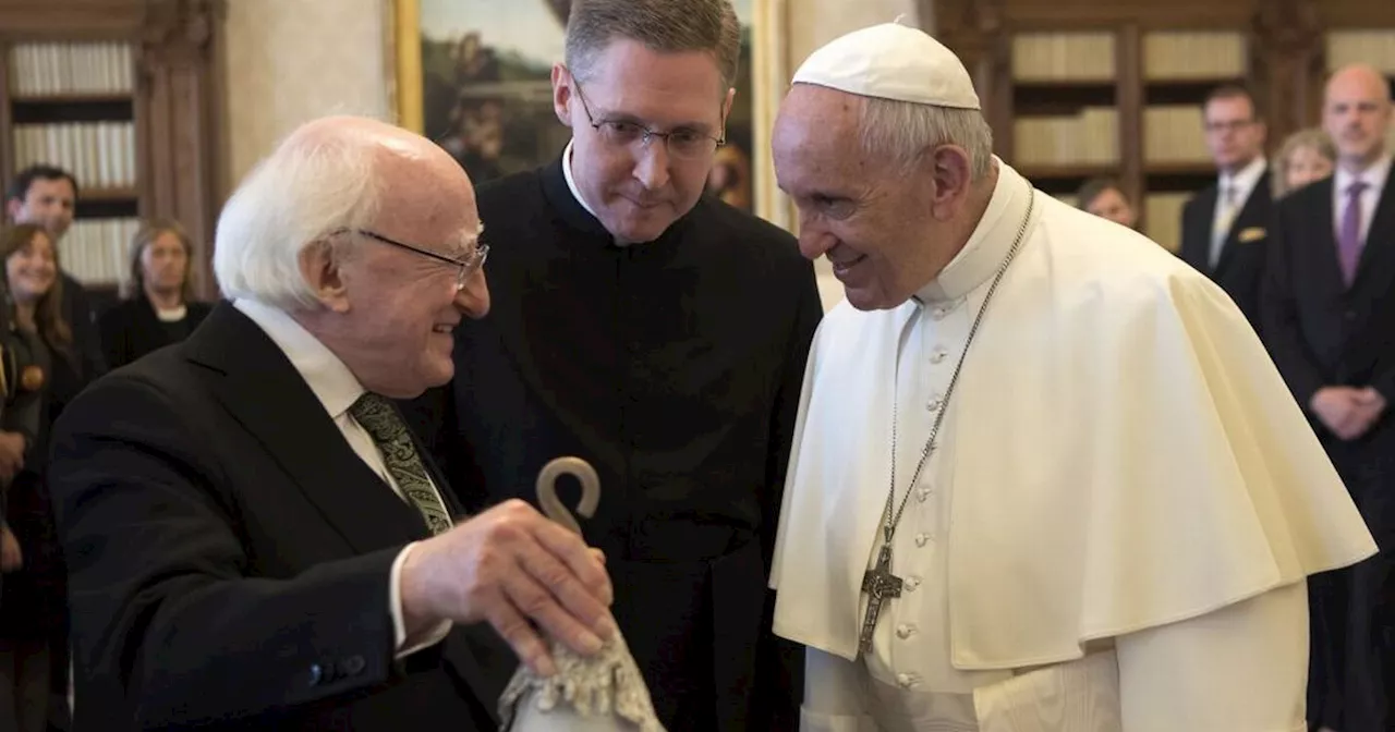 President Higgins meeting Pope for talks and to present him with unique gift