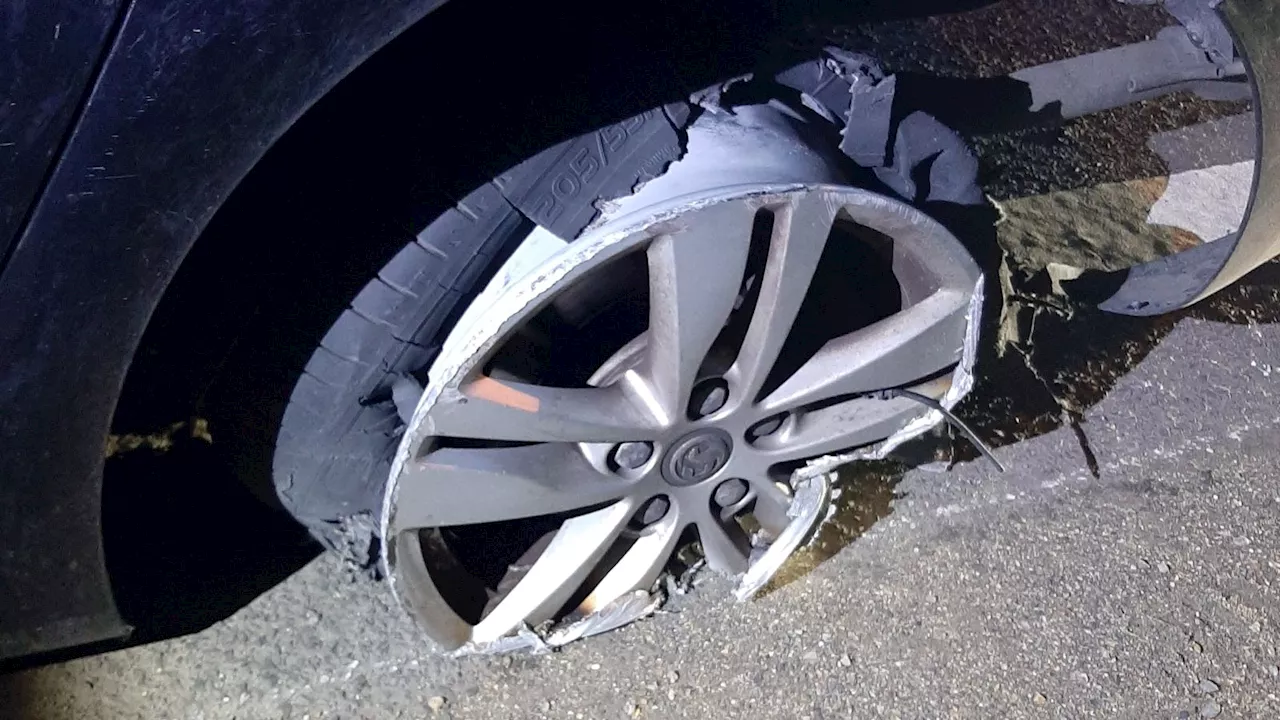 Sparks fly as drunk Cambridgeshire motorist tried to drive without tyres