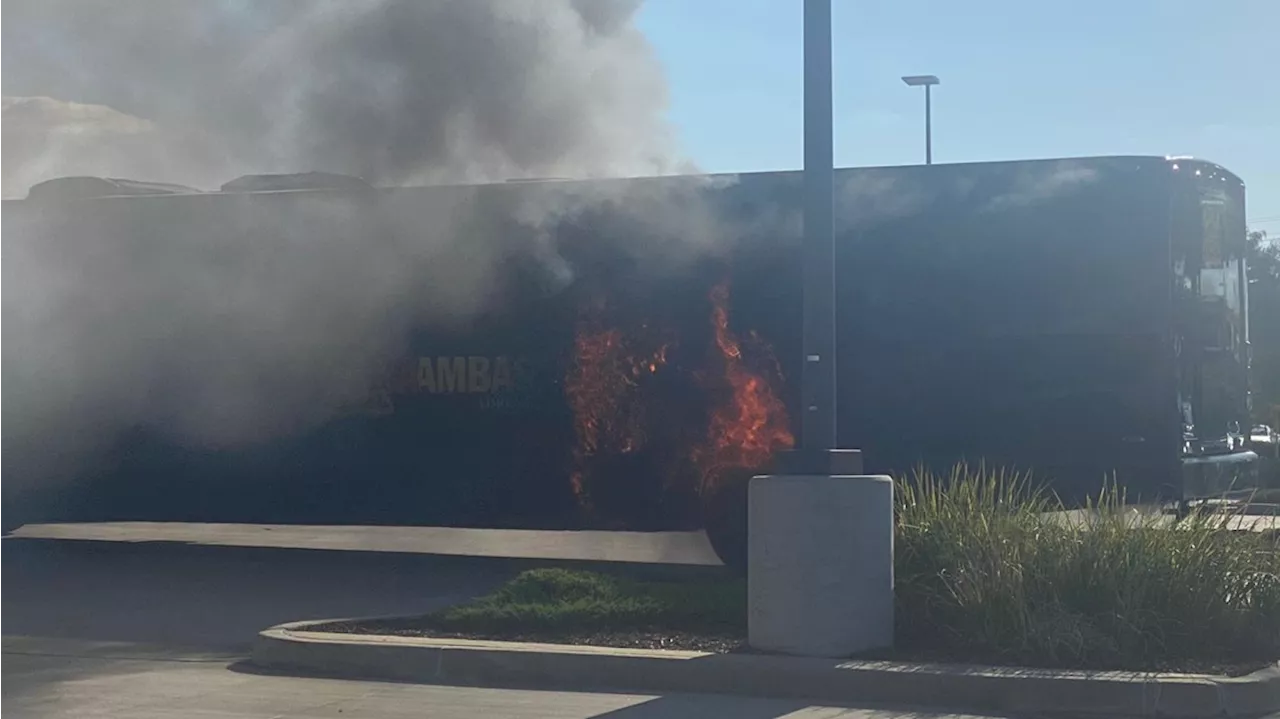 Parents upset after bus for Katy private school catches fire; bus operator responding