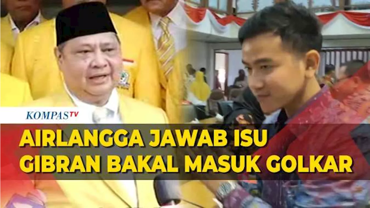 Airlangga Hartarto Jawab Isu Soal Gibran Bakal Masuk Golkar