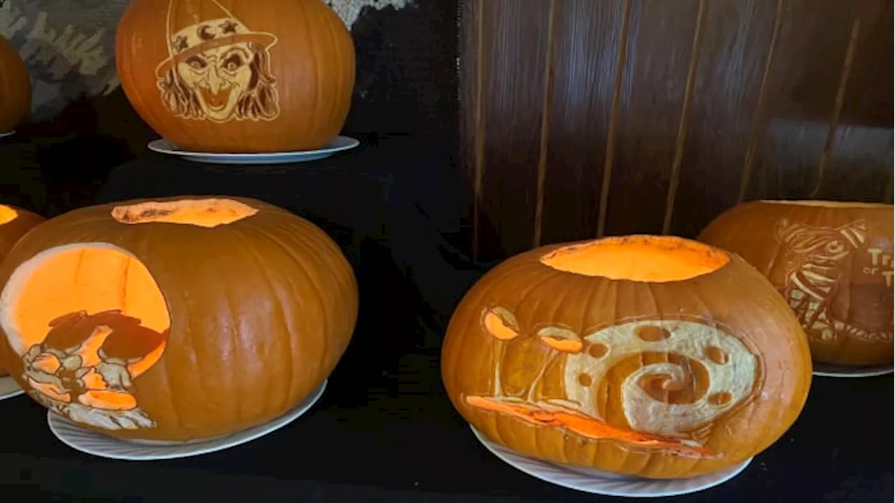 Pumpkin carvings at this restaurant will blow your mind