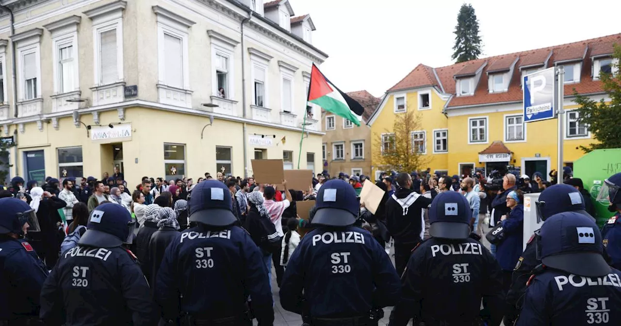 Nahost-Konflikt: Dutzende bei untersagter Demo in Graz