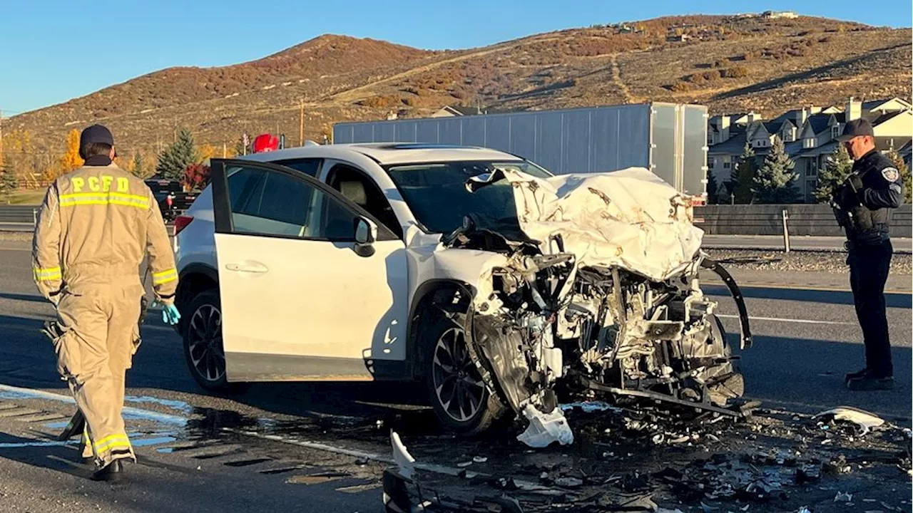 One extricated, transported following collision with dump truck on I-80 in Park City