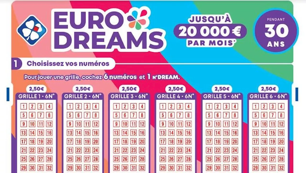 La FDJ lance Eurodreams, un nouveau jeu européen pour gagner 20 000 € par mois pendant 30 ans