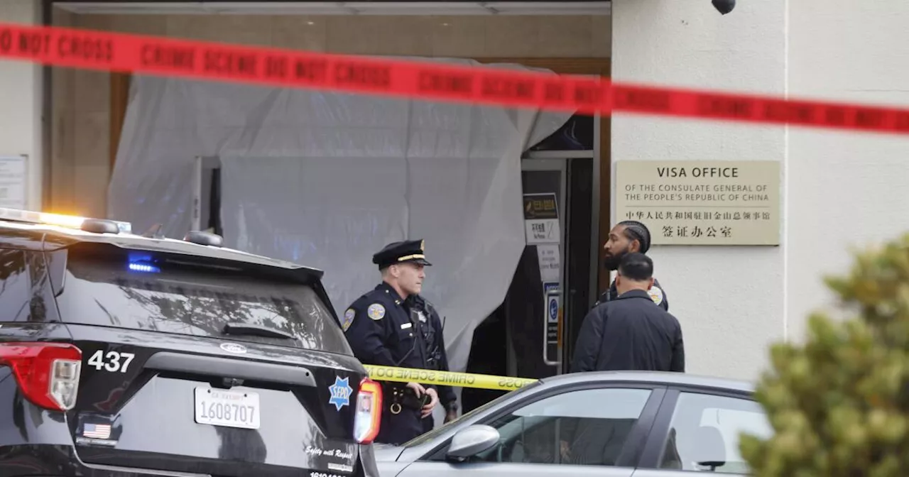 Man who crashed into Chinese Consulate in San Francisco was armed with knife and crossbow