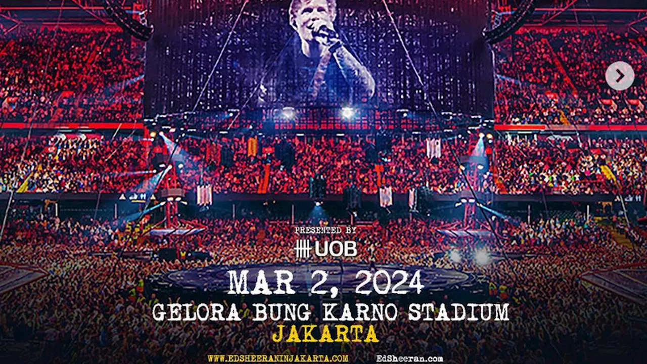 Ed Sheeran Bakal Konser di Jakarta pada Maret 2024, Segini Harga Tiketnya