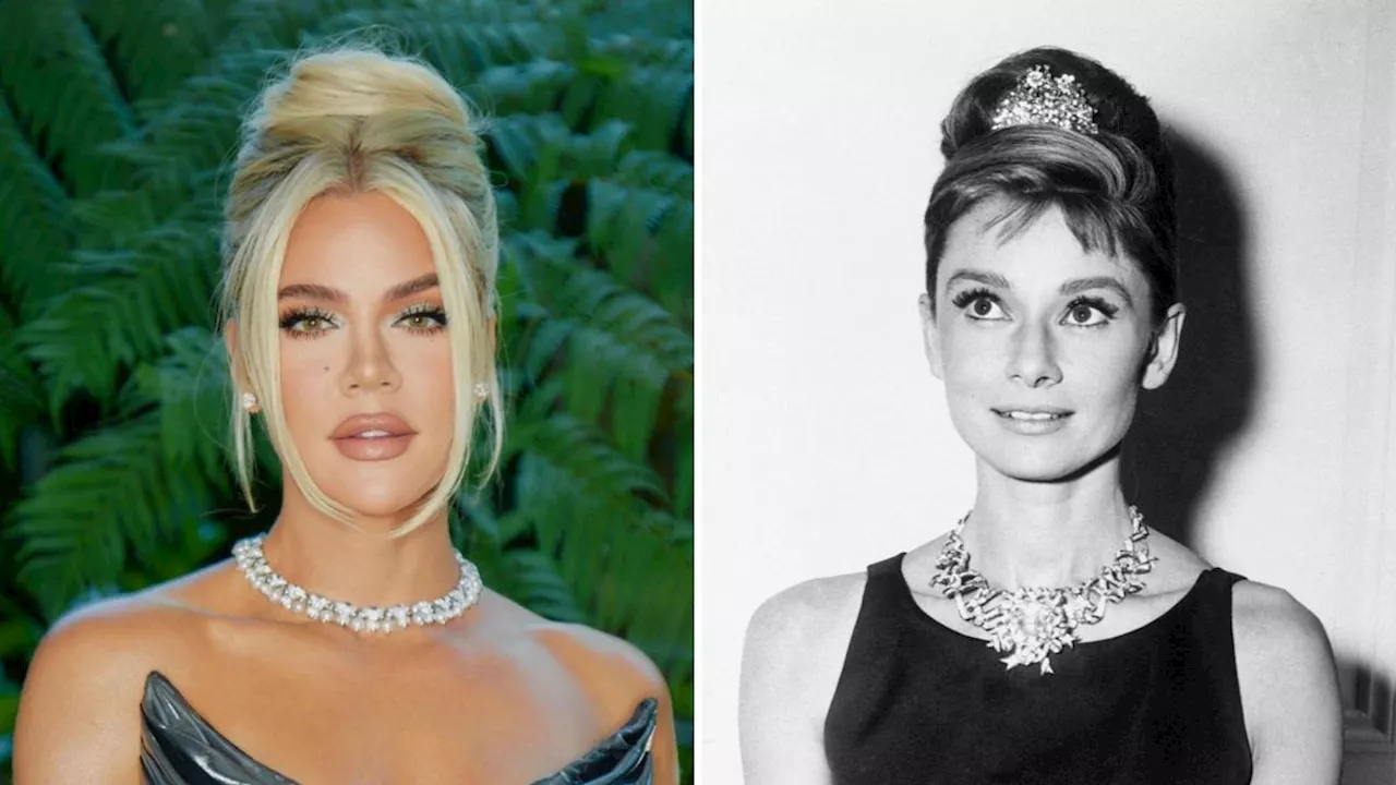 Khloé Kardashian’s Wedding Guest Updo Is a Nod to Audrey Hepburn