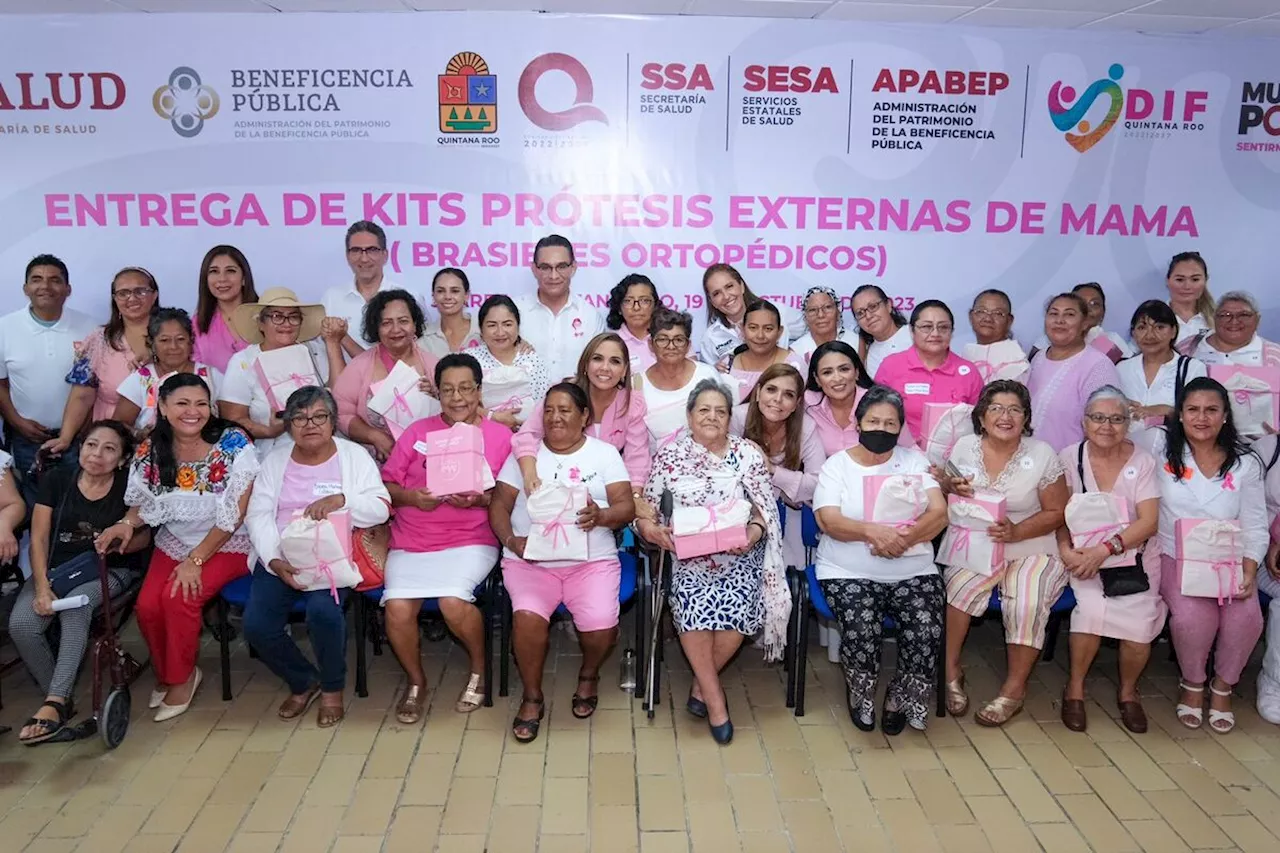 En Quintana Roo, entregan más de mil prótesis a sobrevivientes de cáncer de mama