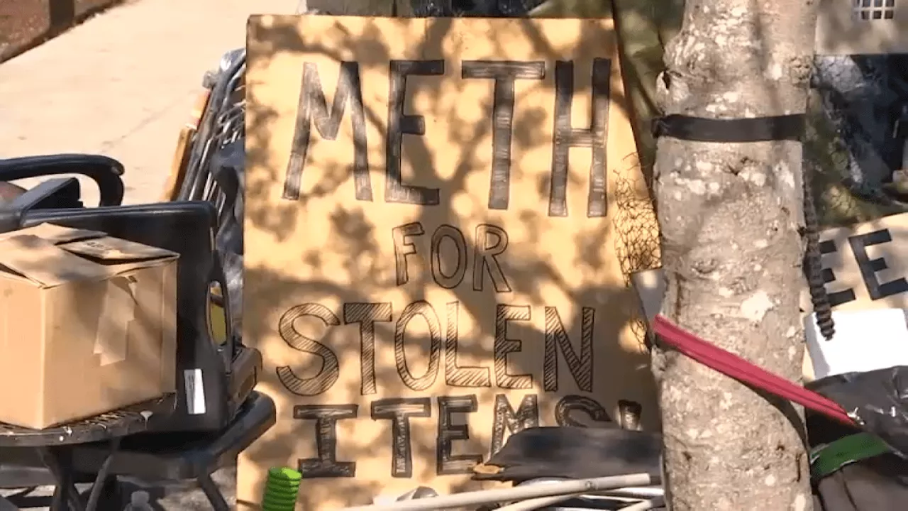 ‘Meth for stolen items' sign concerns neighbors of California school