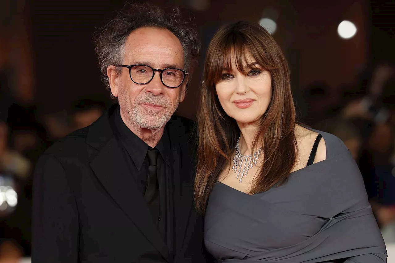 Tim Burton and Monica Bellucci Make Red Carpet Debut as a Couple in Rome