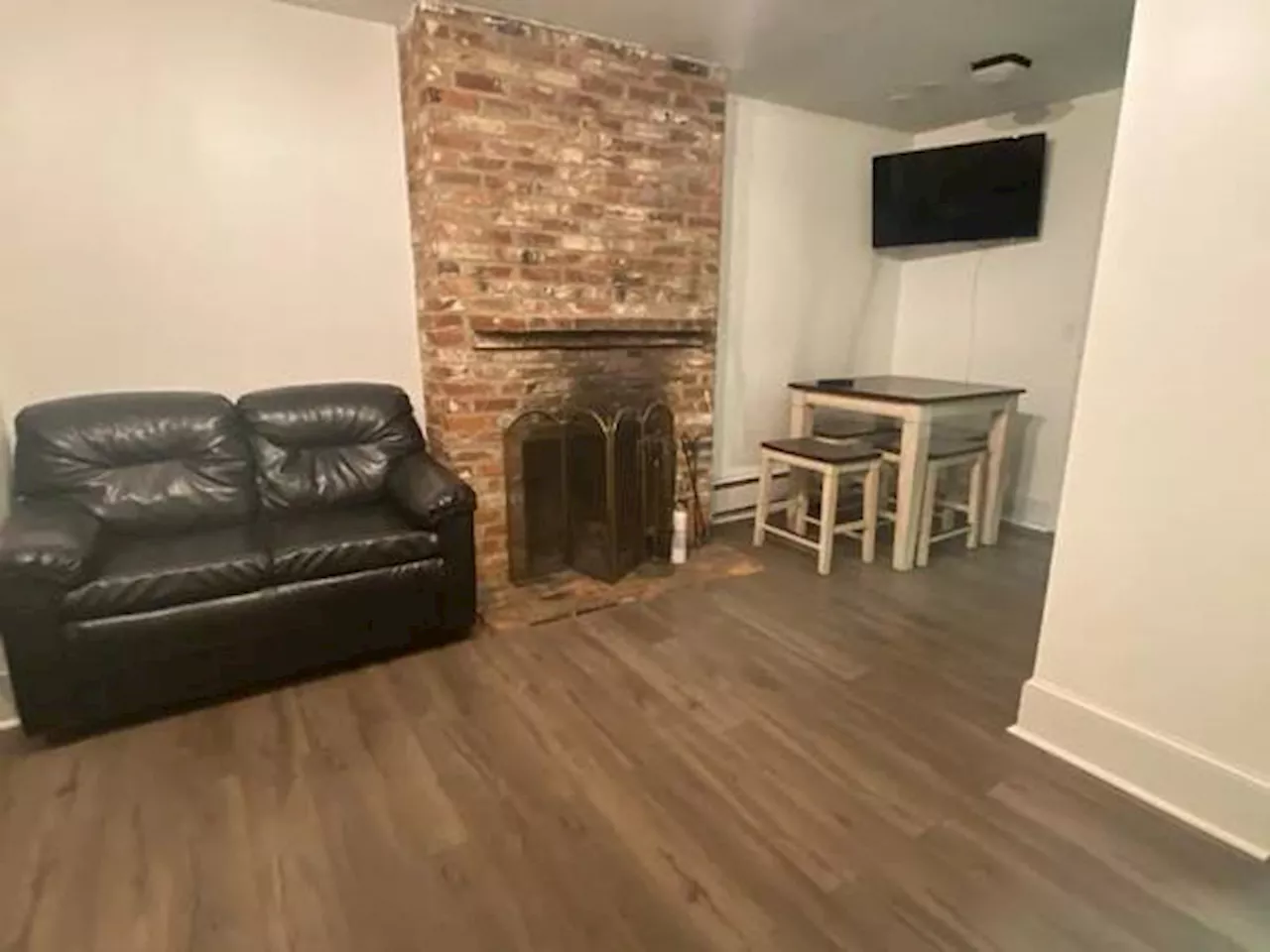 Today’s Rental was chosen for the exposed brick fireplace, obviously