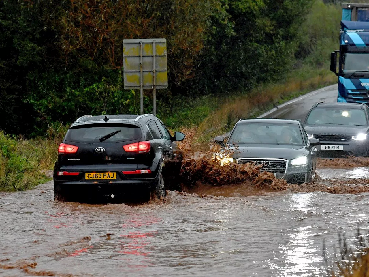 M54 closed at Telford and trains cancelled as Storm Babet brings travel chaos