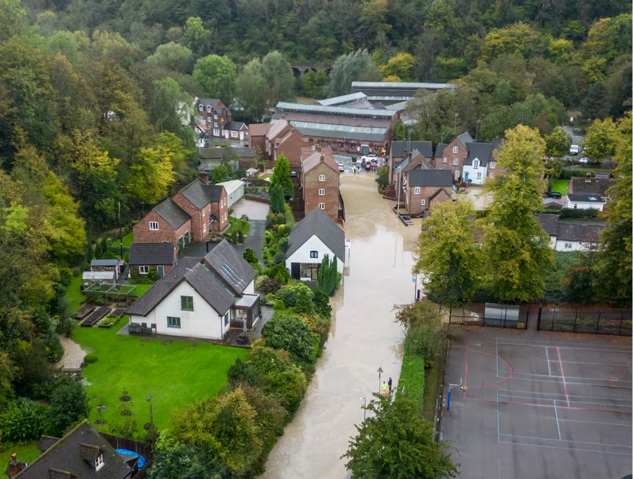 Parts of Ironbridge several feet underwater as brook bursts during heavy rainfall