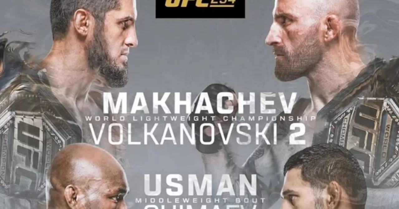 Взвешивание UFC 294: Махачев оказался тяжелее Волкановски, Чимаев