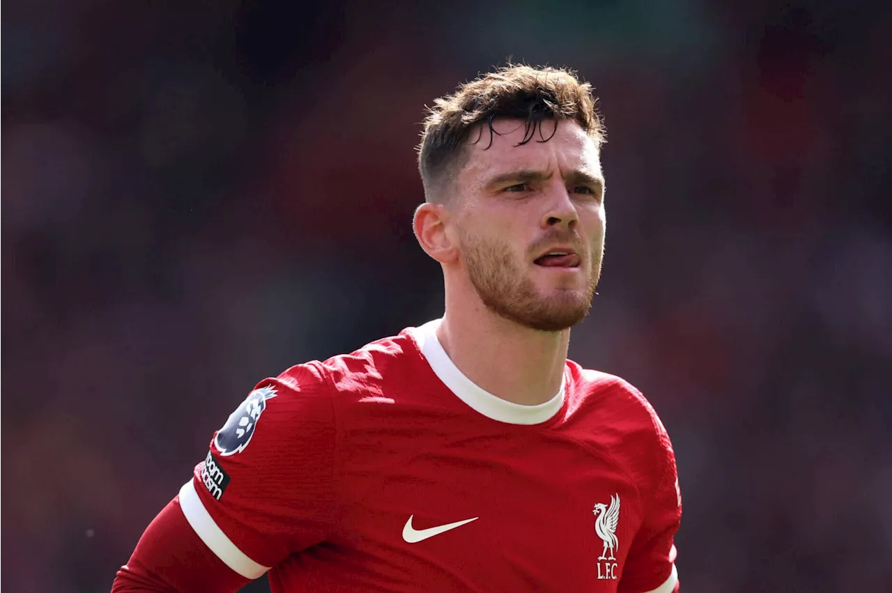 Liverpool’s Andy Robertson out for three months after surgery on right shoulder injury