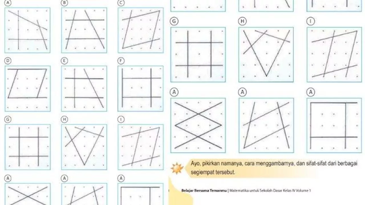 Kunci Jawaban Matematika Kelas 4 Halaman 60 Kurikulum Merdeka Nama Dan Sifat Segiempat Volume 1 0241