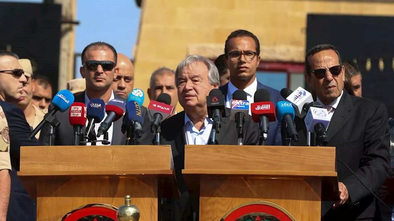 Aid 'a Lifeline' For War-torn Gaza: UN Chief At Rafah Border | United ...