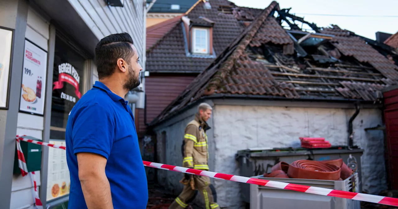 Brannen i Bergen sentrum: Bergen Pizza sjeleglad for å kunne åpne dagen etter