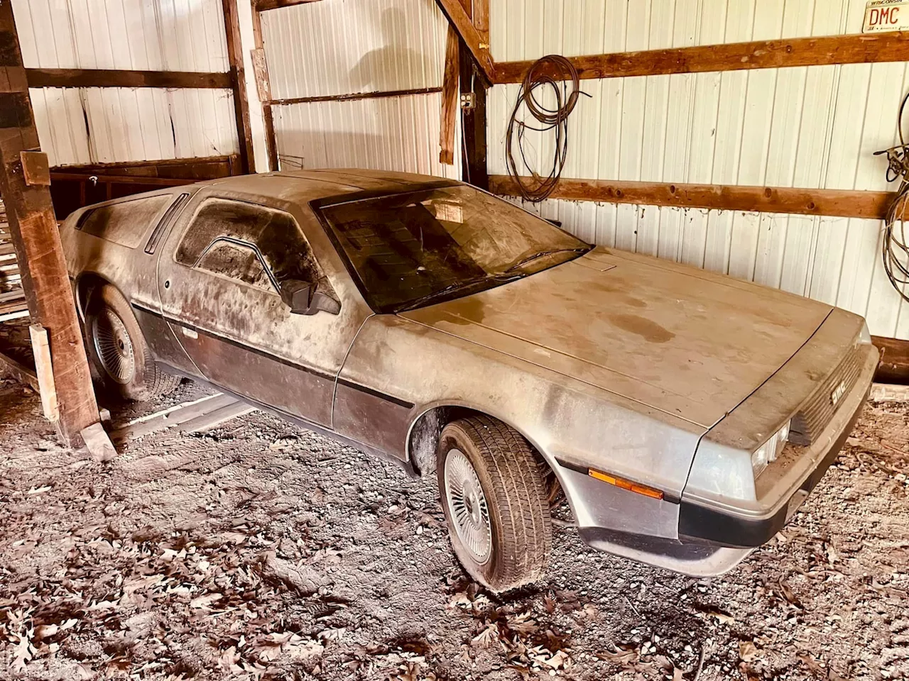 A ‘time capsule’ DeLorean was found in a barn. It had 977 miles on it.