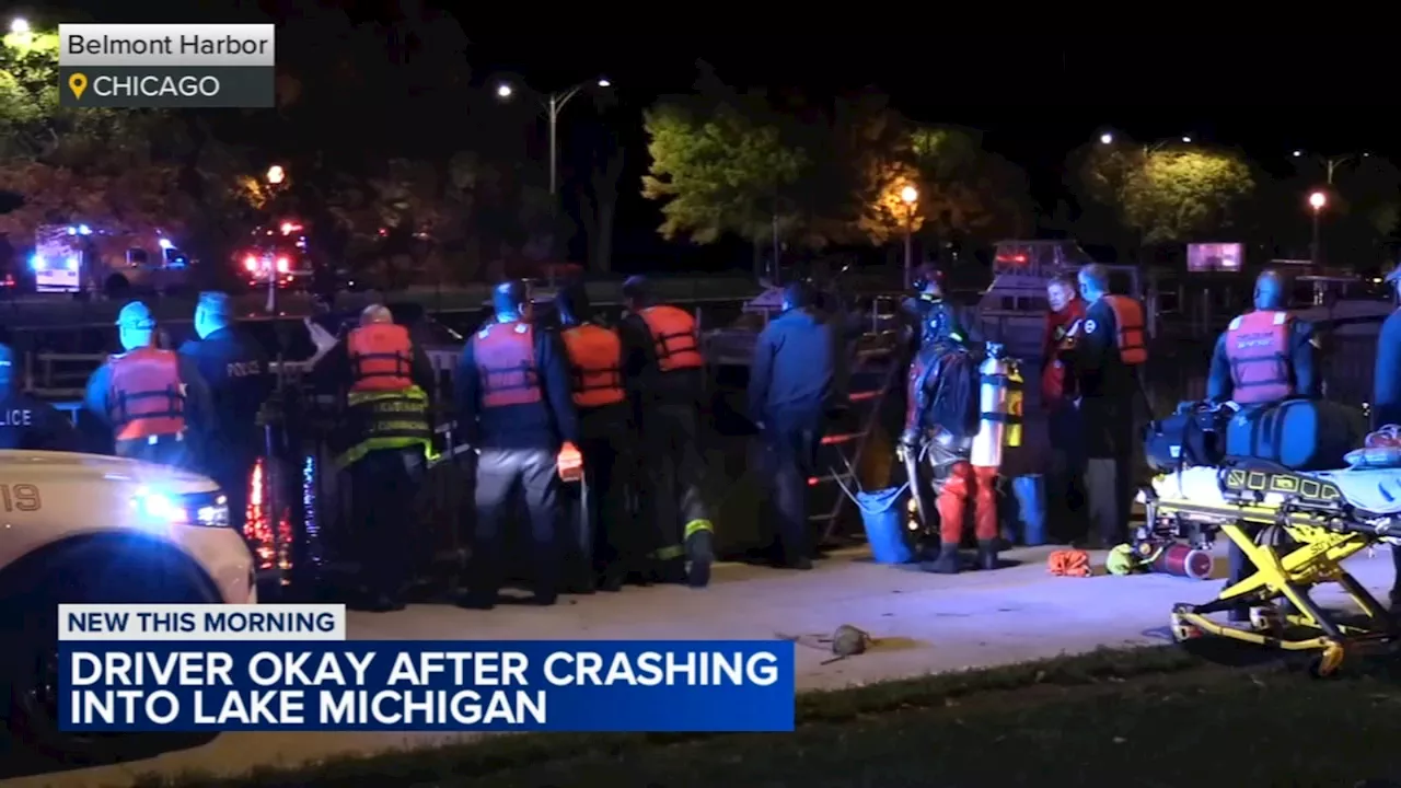 Man crashes car into Belmont Harbor, Chicago police say