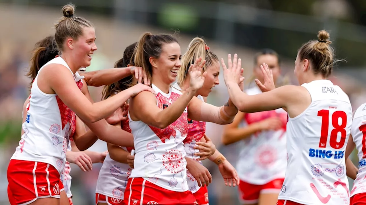 Sydney Swans beat Western Bulldogs by 57 points as AFLW round eight continues