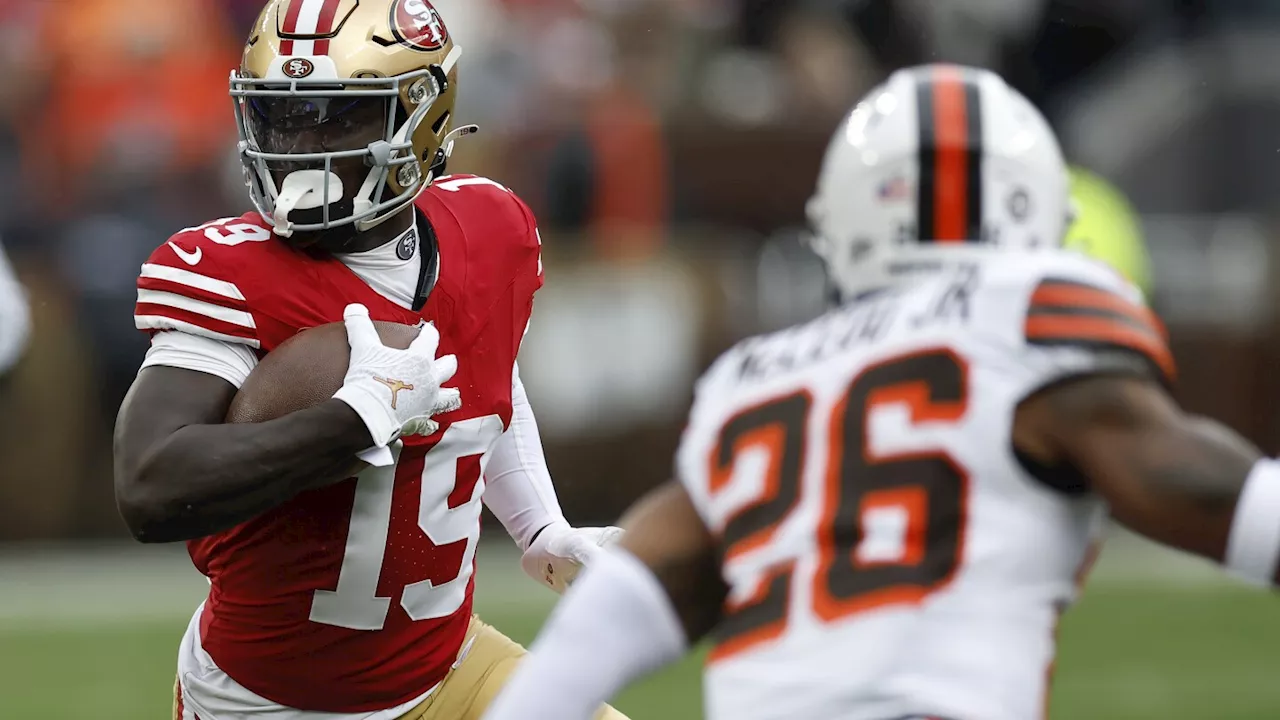 49ers WR Deebo Samuel will miss at least two games with an injured shoulder