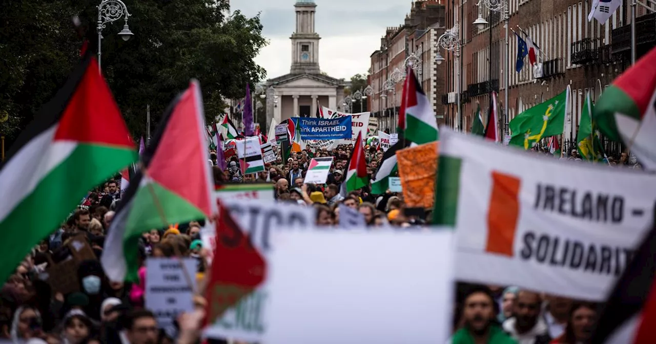 Thousands march in Dublin in solidarity with Palestine as war with Israel rages