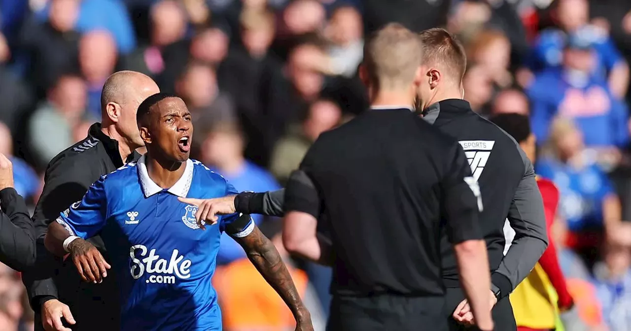 - Liverpool fans in disbelief after Young Everton red card