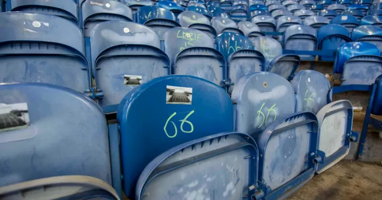 Graffiti mocking Ibrox disaster scrawled across several seats in Hibs end