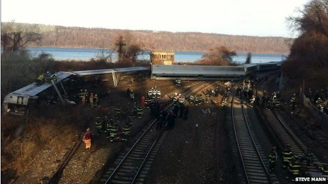 Emergency Rescue Operation Is Underway After Passenger Train Derails In New York City