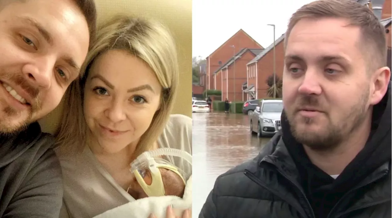 Parents of newborn triplets 'heartbroken' as home flooded after Storm Babet in Derbyshire