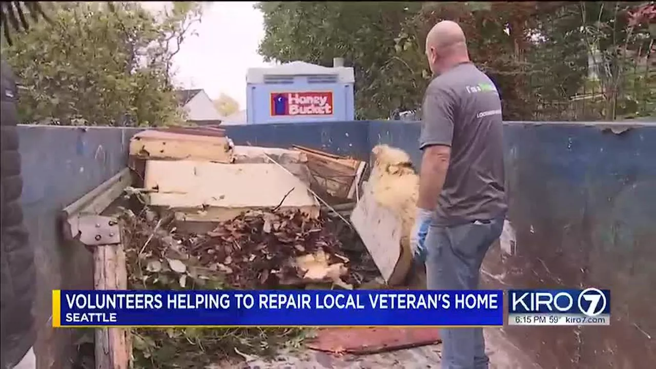 Volunteers work to fix up Seattle veteran’s home