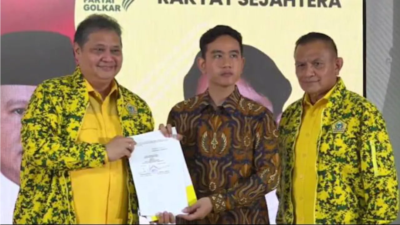 Resmi Diusung jadi Cawapres Prabowo, Ini Momen Gibran Terima Surat Keputusan Rapimnas Golkar