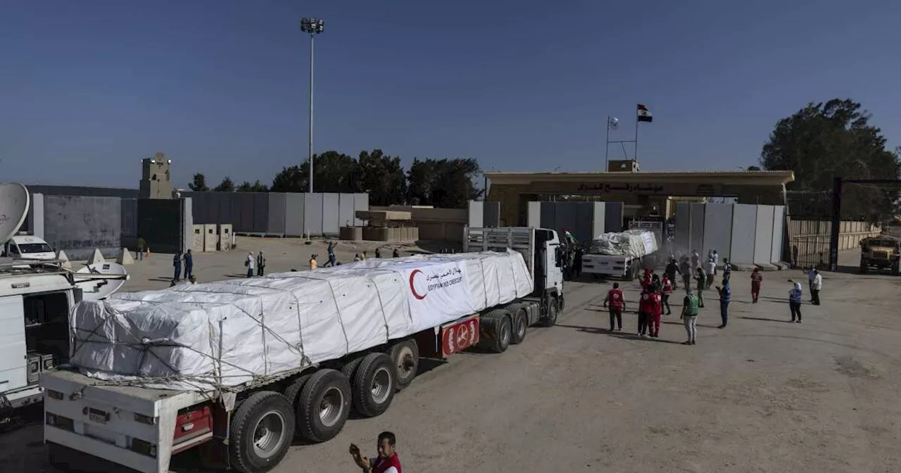 Egypt-Gaza border crossing opens, allowing first aid deliveries to reach Palestinians