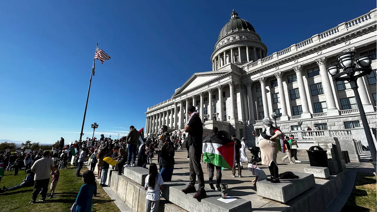 Hundreds join rally to show support for Palestine at Utah State Capitol