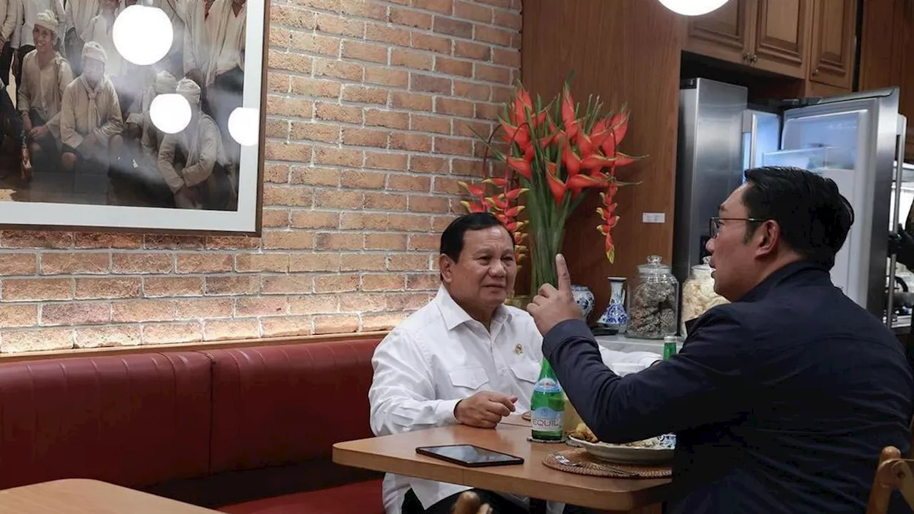 Prabowo Akui Ridwan Kamil Capres dan Cawapres yang Ditakuti Banyak Orang